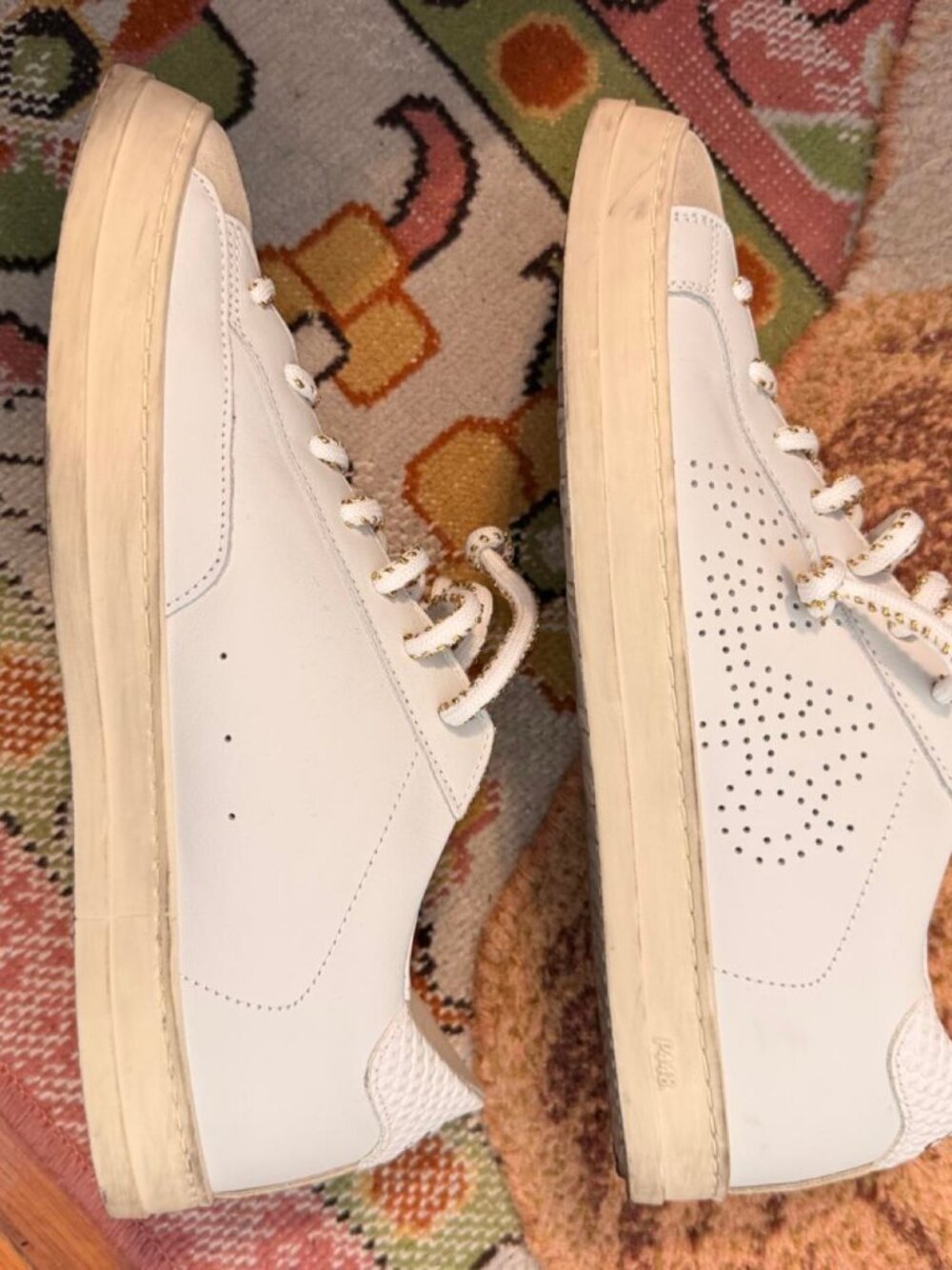 P448 John Dune Neutral White Low Top Sneakers EU 40